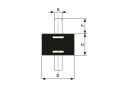 50X35MM M10 A TİP LASTİK TAKOZ PULSUZ-4'lü Paket