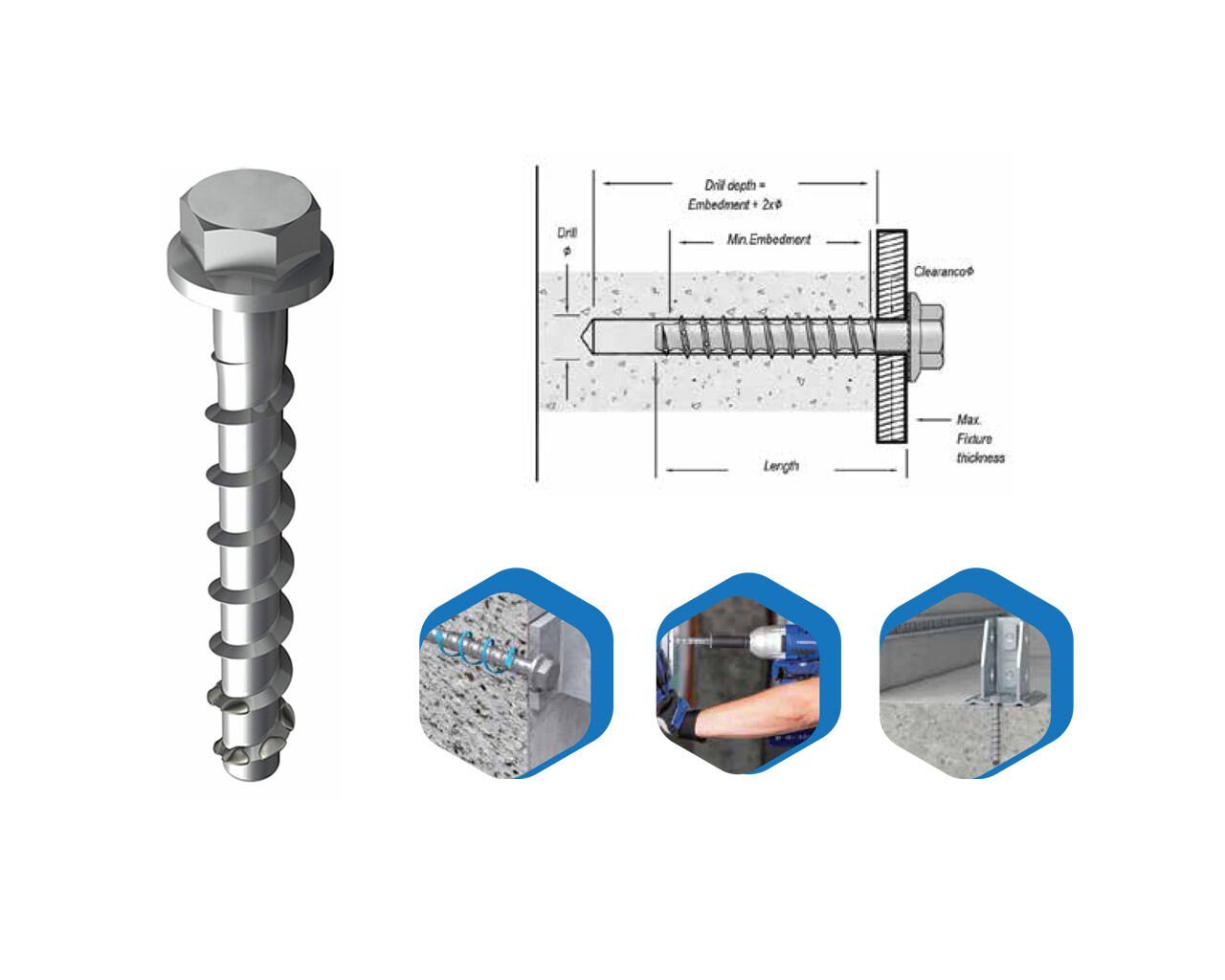 14x100 Beton Vidası-5'Li PAKET