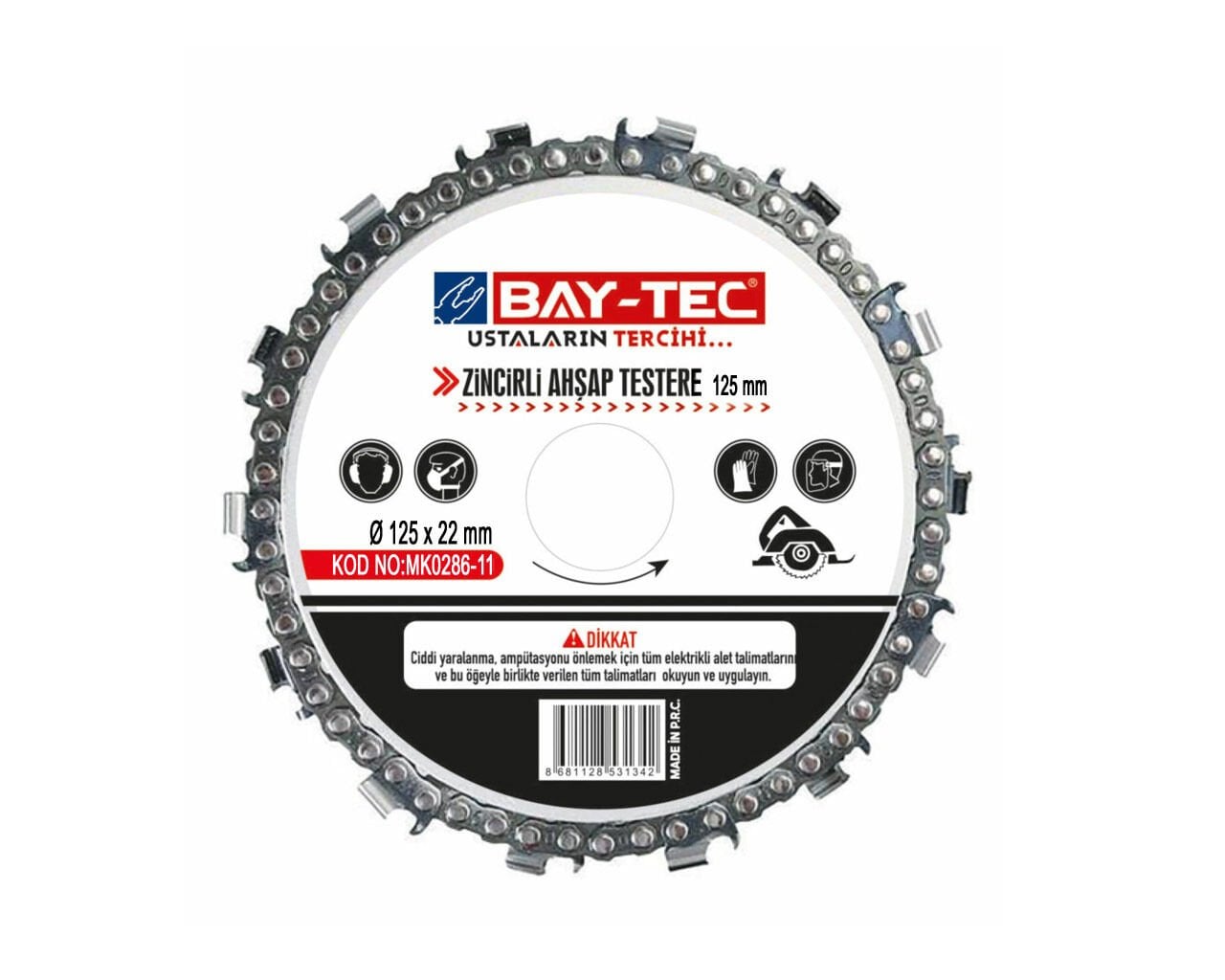 MK0286-11 Zincirli Ahşap Testere 125 mm BAYTEC