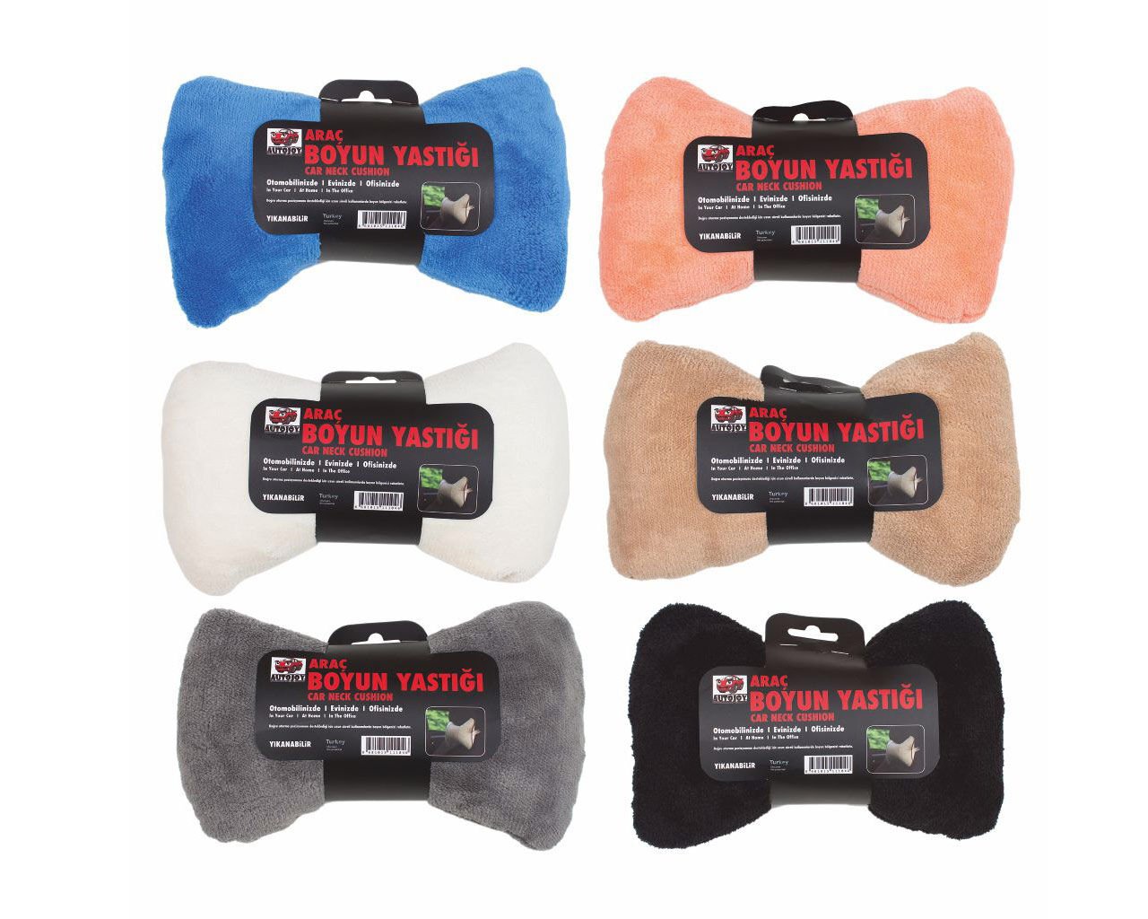 Autokit Autojoy Araç Boyun Yastığı Kemik Model