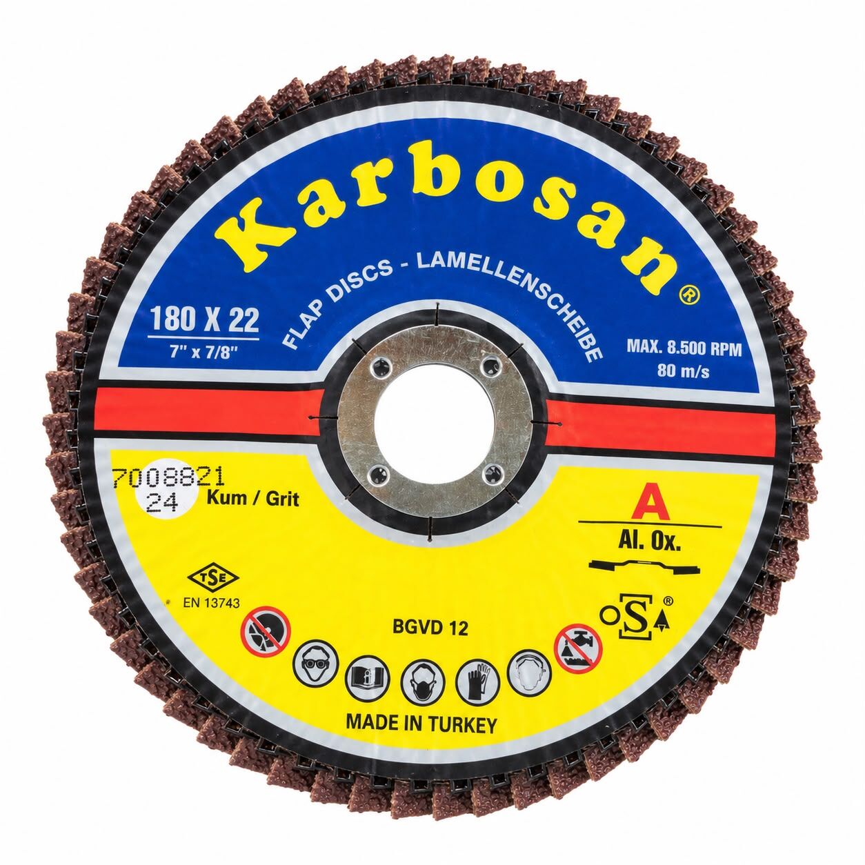 KARBOSAN 180mm Nk Flap Disk 24 Kum