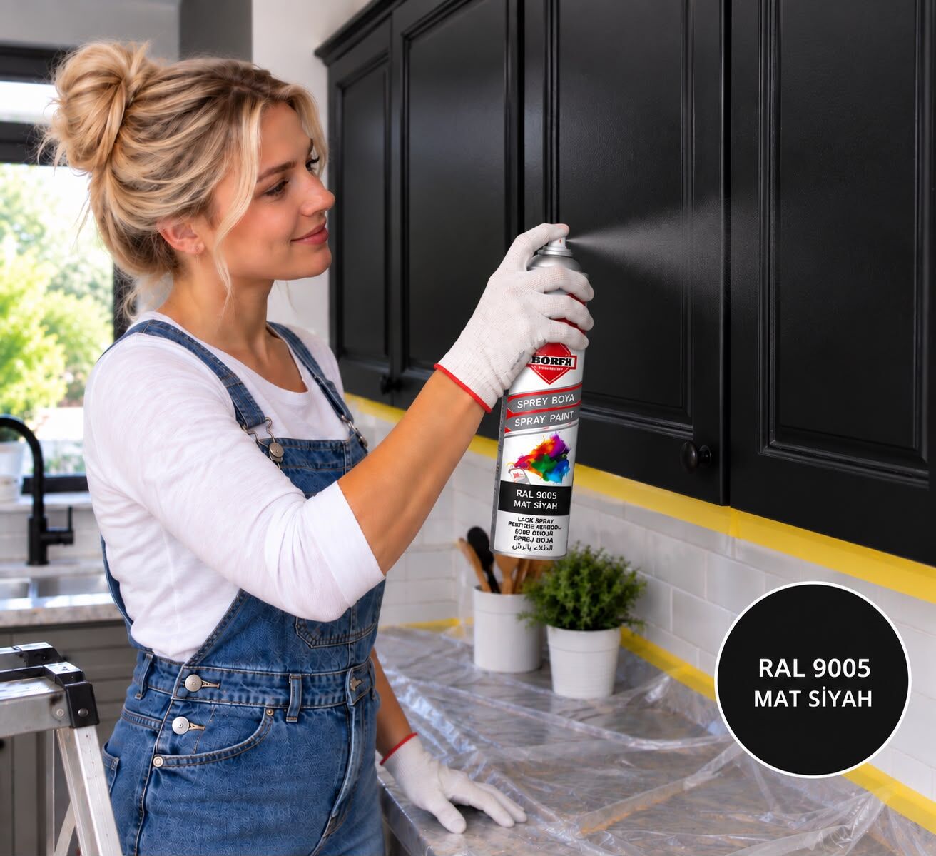 Siyah Sprey Boya Ral 9005(Mat) Akrilik Börfh 400 Ml (6022410)