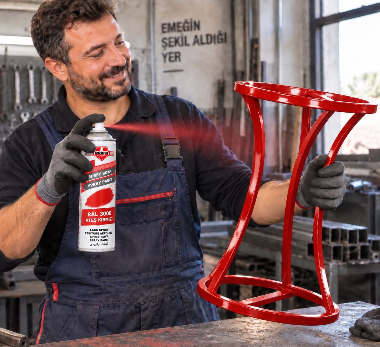 Ral 3000 Ateş Kırmızı Sprey Boya Akrilik Börfh 400 Ml (6025046)