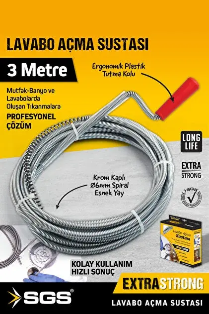 LAVABO AÇMA SUSTASI (3MT) SGS 971