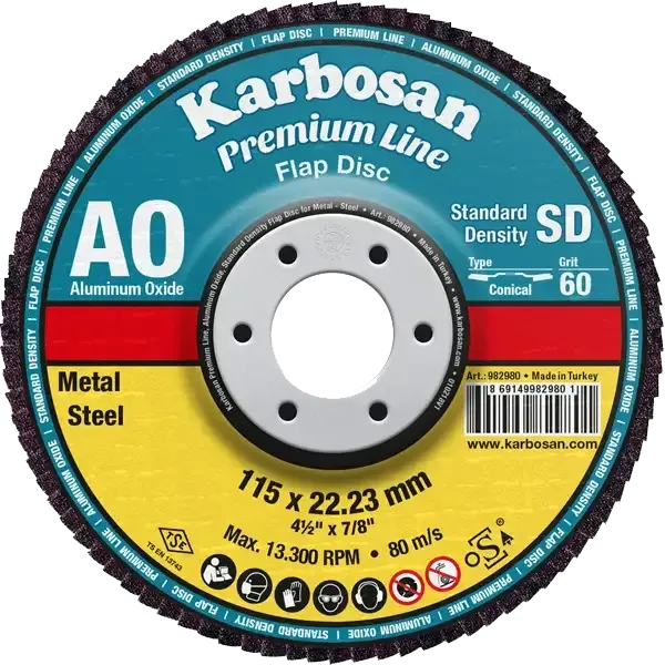 KARBOSAN 115mm Nk Flap Disk 60 Kum-10'lu paket