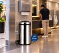Pratik Çemberli  Çöp Kovası 45 Lt Paslanmaz Acar 13286