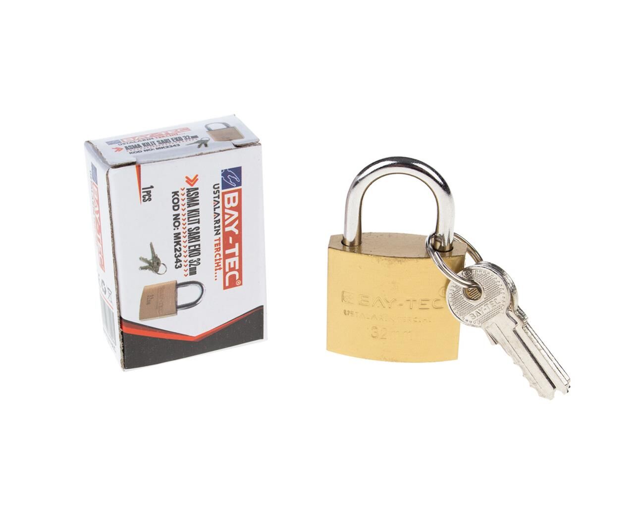 Asma Kilit Sarı Eko 32 mm MK2343 BAYTEC