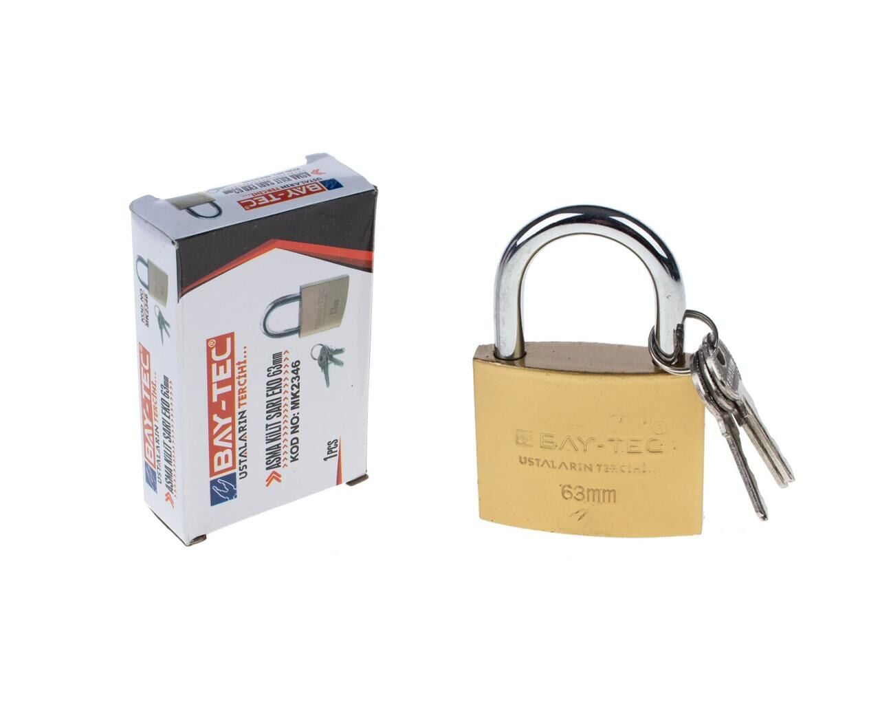 Asma Kilit Sarı Eko 63 mm MK2346 BAYTEC